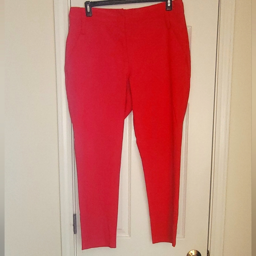 Red dressy pants